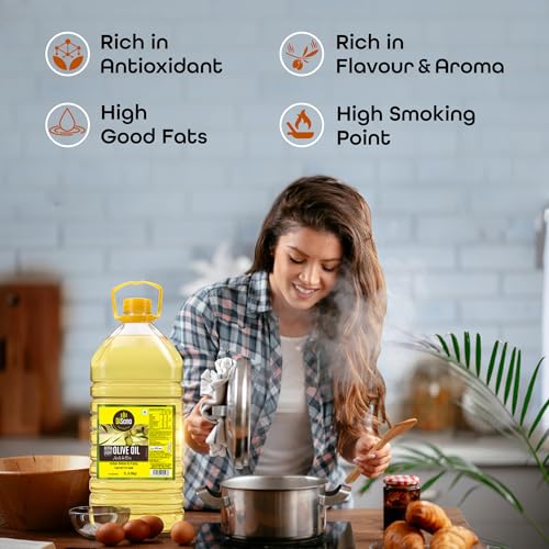 Image of DiSano Extra Light Olive Oil 5L, Ideal for Indian Cooking (Pack of 3)