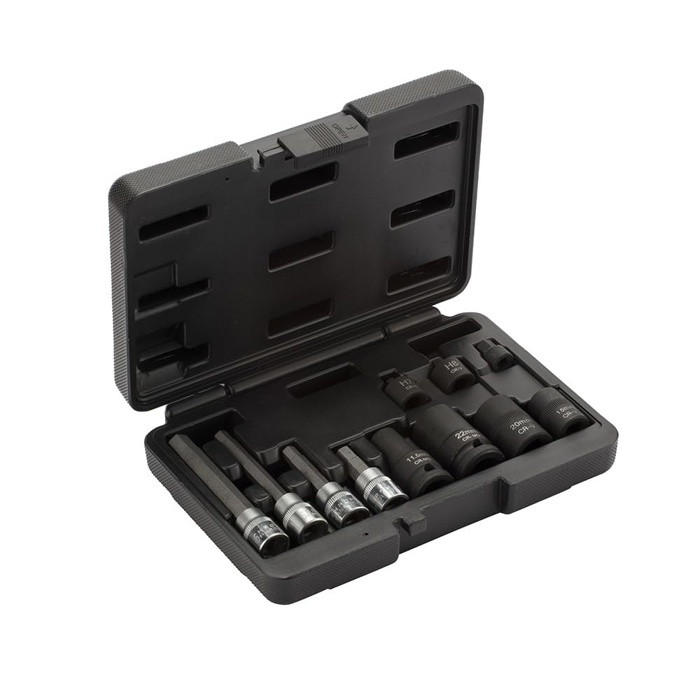 Set 11 Utensili per Smontaggio Bulloni Pinze Freno, Compatibile con BMW, Ford, Audi, Seat, Skoda, Volkswagen, Mercedes, con Valigetta