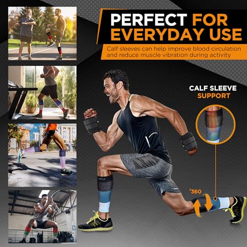 Image of Doc Miller Calf Compression Sleeves 15-20mmHg for Short People Men & Women