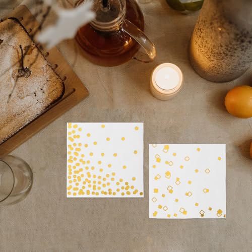 Servilletas desechables absorbentes con lámina dorada para limpieza rápida 6