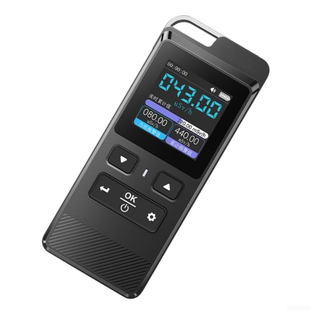 Geiger Counter GC-02 - Detector de radiación nuclear con pantalla LCD grande - Dosímetro portátil para monitoreo de rayos X gamma de 106 mm