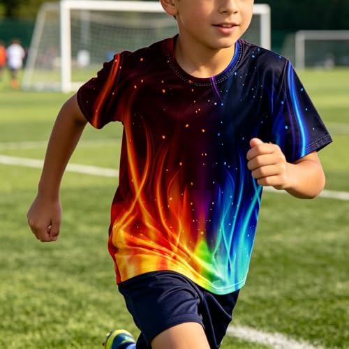 Image of LAIDIPAS Boys Girls 3D Graphic T-Shirt Short Sleeve Tops Tees 6-16 Years