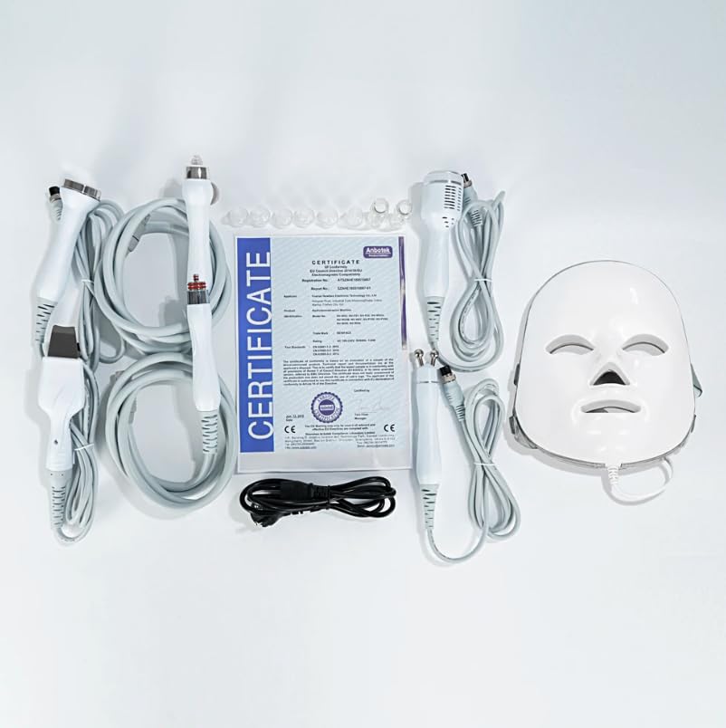 Macchina Hydrafacial 7 in 1, Dispositivo Facciale a Ossigeno per Cura del Viso, Multifunzionale per Casa e Salone di Bellezza