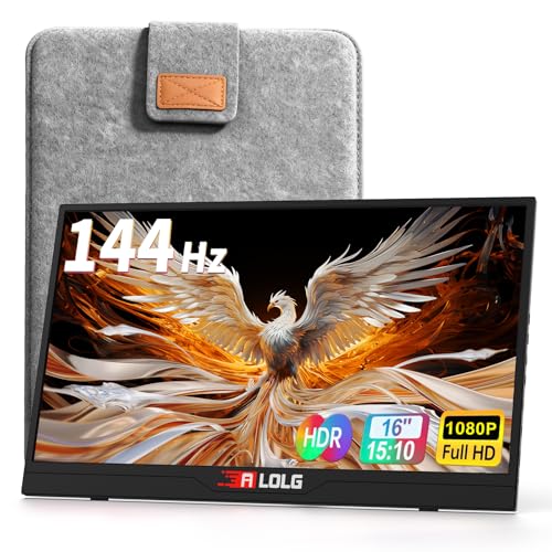 Image of 144Hz 16 inch Portable Monitor,1920x1200 FHD IPS Plug&Play Second External Monitor with USB-C Mini HDMI Port,Second Screen Compatible with PC Phone Mac Xbox PS4 /5-Z8