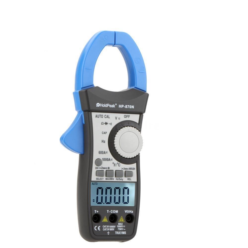 HoldPeak HP-870N Pinza Amperometrica True RMS Autorange CA/CC fino a 1000A Tensione 1000V Temperatura Frequenza Capacità