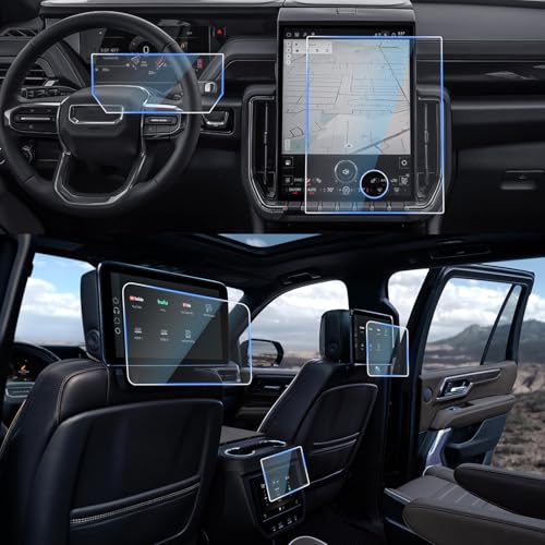 Image of CDEFG 5Pcs for 2026 GMC Yukon Screen Protector Tempered Glass | for 2025 2026 GMC Yukon Accessories 16.8 inch Touchscreen & 11 inch Digital Cluster & 12.6 inch Rear-Seat Dual Displays