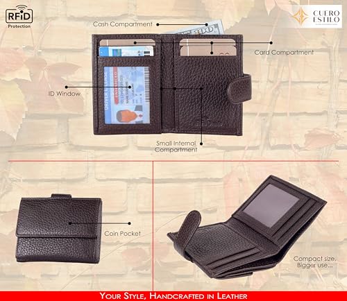 Leather Card Holder (Classic Style) – RFID Protection, Compact Floater Leather Design, Currency & ID Slots, Multiple Color Options.3