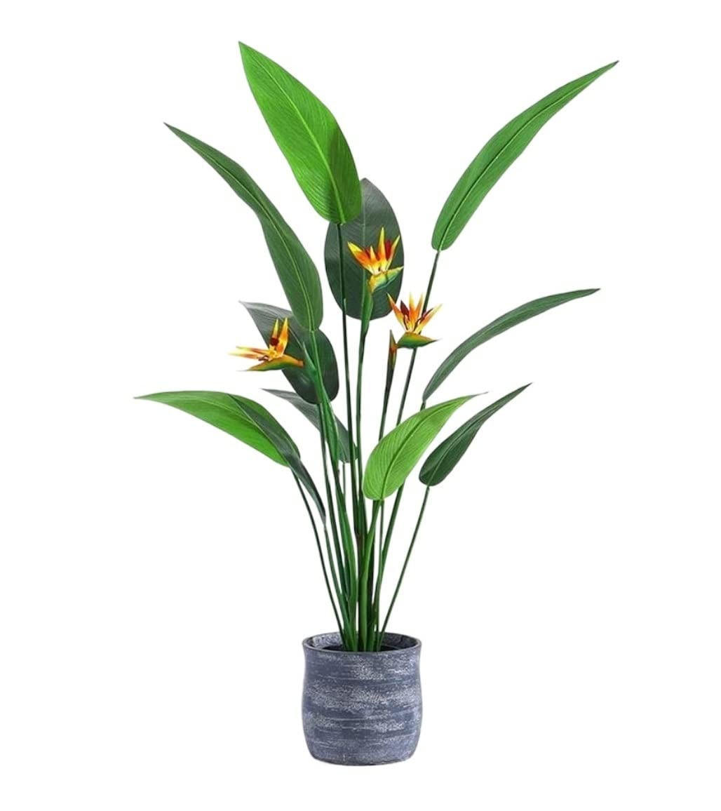AYCDL Artificial Tree Plants Artificial Plant Decoration Heaven Bird Artificial Tree Green Leaf Auspicious Bird Fake Trees For Indoor Decoration Decoration Artificial,Blue-120c,Blue-150cm