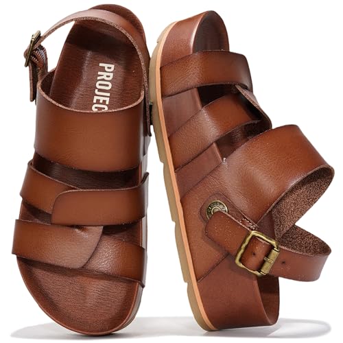 Project Cloud Platform Sandals Women – Strappy Wedges with Comfortable Plush & Soft Insole – Lightweight & Non Slip Platform Sandals for Women 2026 (Proud,CLAY,8)