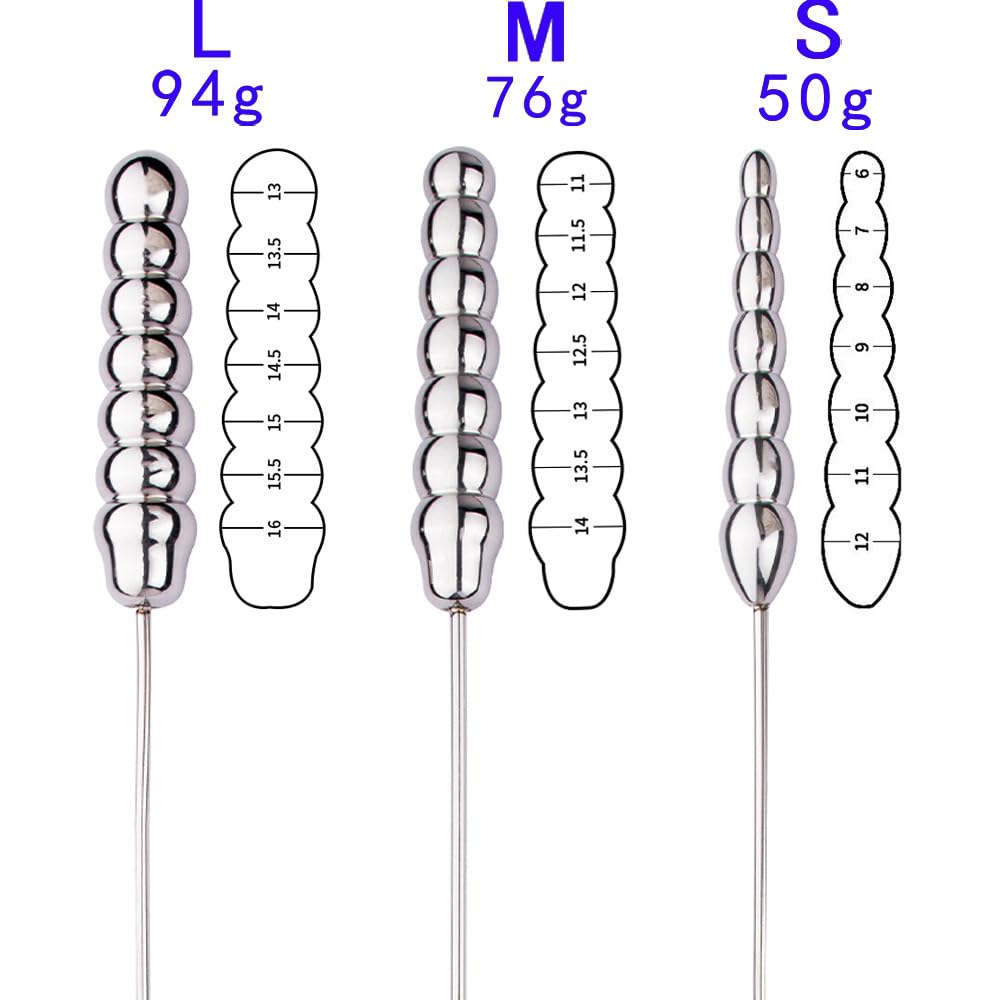 Edelstahl Harnröhren Dilatatoren Penis Plug Urethral Dilator Metall Katheter Sounding Harnröhren Stimulation Prostata Masturbation SM Sexspielzeug Für Männer Erotik Sex Toys (S+M+L)