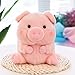 Lulihhhh 18-23 cm Kreatives süßes Kaninchen Liegendes Kaninchen Kissen Plüschtier Schwein Puppe Tierkissen Cartoon Plüschball für Freundin Schwein 23 cm