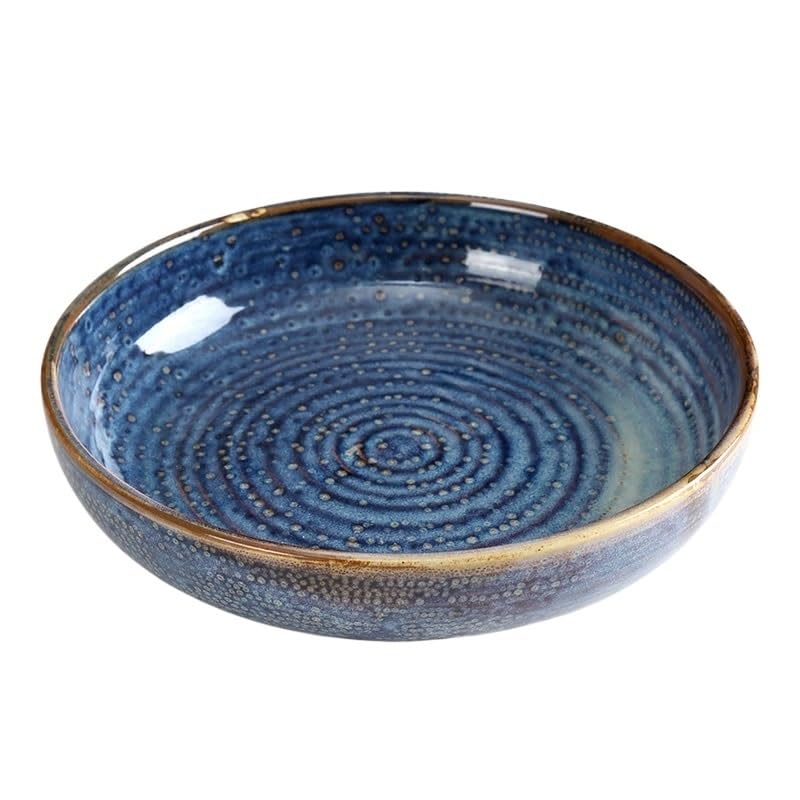 Talerze do makaronu, gliniane talerze deserowe, zastawa stołowa, kreatywny talerz ceramiczny, proste danie na sałatkę owocową, nordycki styl, dom, głęboki talerz do zupy, głębokie danie,