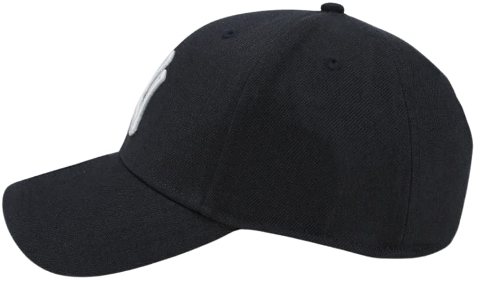 Image of Men Women Fashion Baseball Cap, 100% Cotton Twill, Black, Unisex-Adults