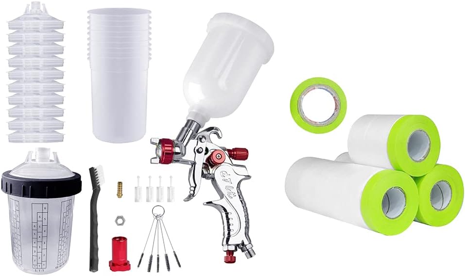 HVLP Spray Gun Set, Automotive Paint Spray Paint Gun Mini Air Paint