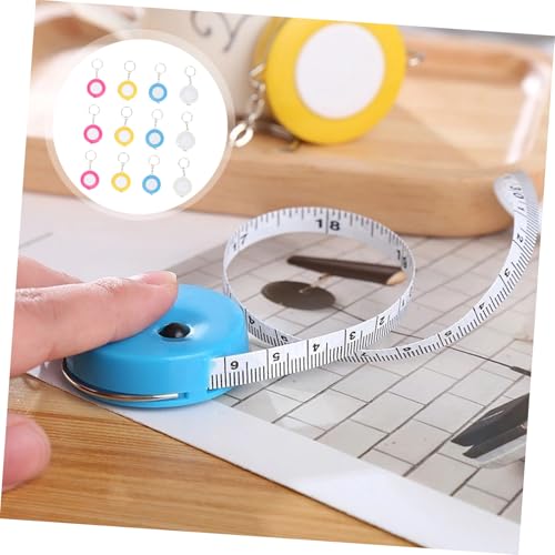 12 Pzs Mini Cinta Métrica Flexible Llaveros Portátil miniatura 5