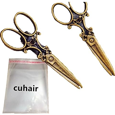 cuhair 2pcs punk vintage women girl hair claw clip hair pin barrettes accessories (scissors) Cover
