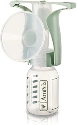 Ameda Extractor de leche manual portátil, esencial para la lactancia materna, portátil, libre de BPA y DEHP