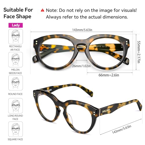 Image of Dollger Fashion Women Round Blue Light Glasses for Men Blue Light Blocking Computer Glasses D1E240404