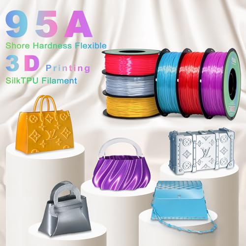 Image of YOUSU Silk TPU Filament 1.75mm,3D Printer Filament TPU95A Flexible Soft Rubber, 1kg Spool (2.2 lbs), Dimensional Accuracy + /- 0.02 mm,Silk TPU Gold