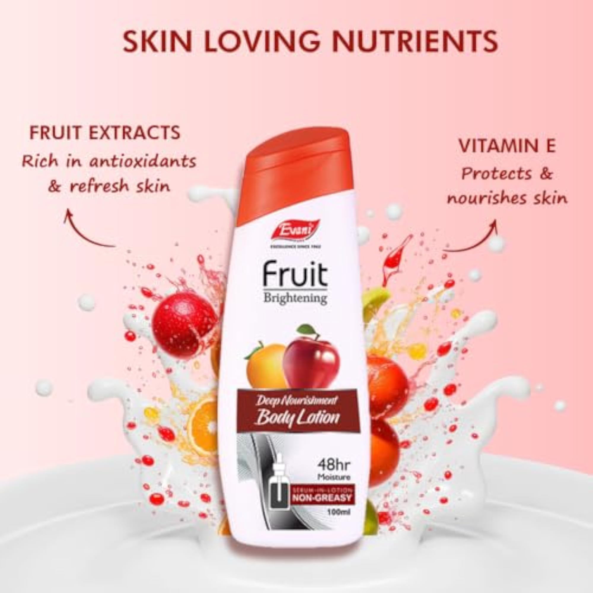 Fruit Brightening Deep Nourishment Body Lotion, Pack of 3