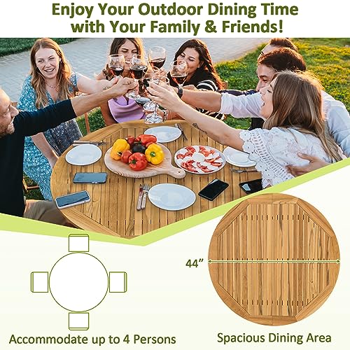 Tangkula PATIO DINING TABLE HW71253 Round Outdoor Dining Table thumb #6