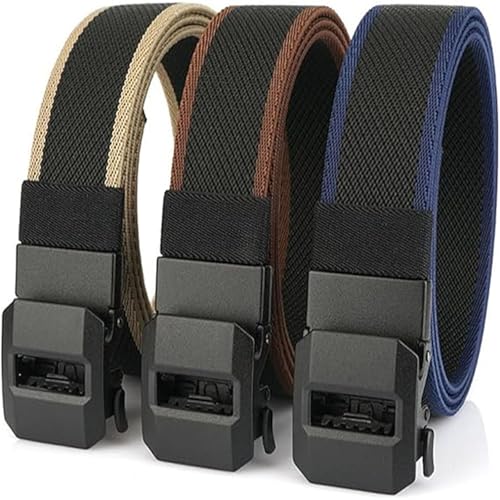 Exteriorm-U Belt, Adjustable Release Buckle Woven Waist Belt with Automatic Slide Buckle, For Men3