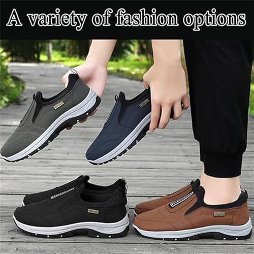 Ideacloth Shoes for Men, Ideacloth Orthopedic Shoes for Men, Outdoor Men's Outdoor Comfortable Slip-On Waterproof Orthopedic Walking and Hiking Loafers Sneakers3