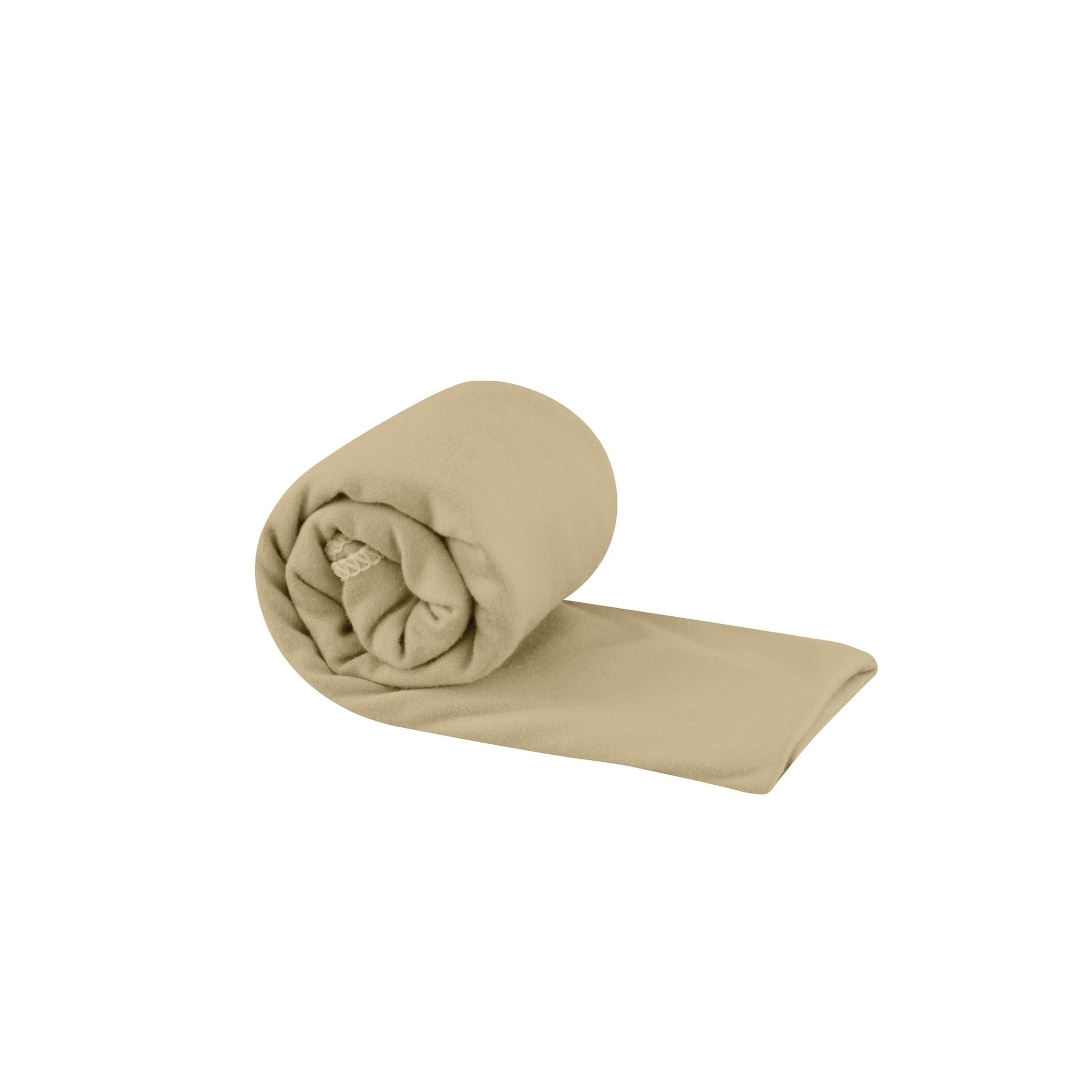 SEA TO SUMMIT - Pocket Microfibre Towel S - Hand Towel - Tiny Pack Size - Ultra Absorbent & Quick Dry - Whisper Light - Hang Loop & Case - For Backpacking - 40 x 80cm - Desert Brown - 50g