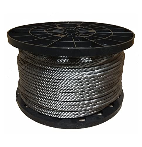 BIG JI8 10M 304 Stainless Steel Cable Wire Rope Diameter 1mm 1.5mm 2mm 3mm 4mm 5mm 6mm 8mm Cable Wire Rope Metal Cable Rope Stainless Steel Lanyard Cable Tether Safety Wire Fencing(Size:5m,Color:4mm)