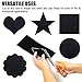 ELV Black Felt Fabric Adhesive Sheets (10 Count) Multipurpose Velvet Sheet with Sticky Glue Back for Art & Crafts, Jewelry Box Liner, Furniture Protector Pads Water Resistant (A4 Size) (Black)