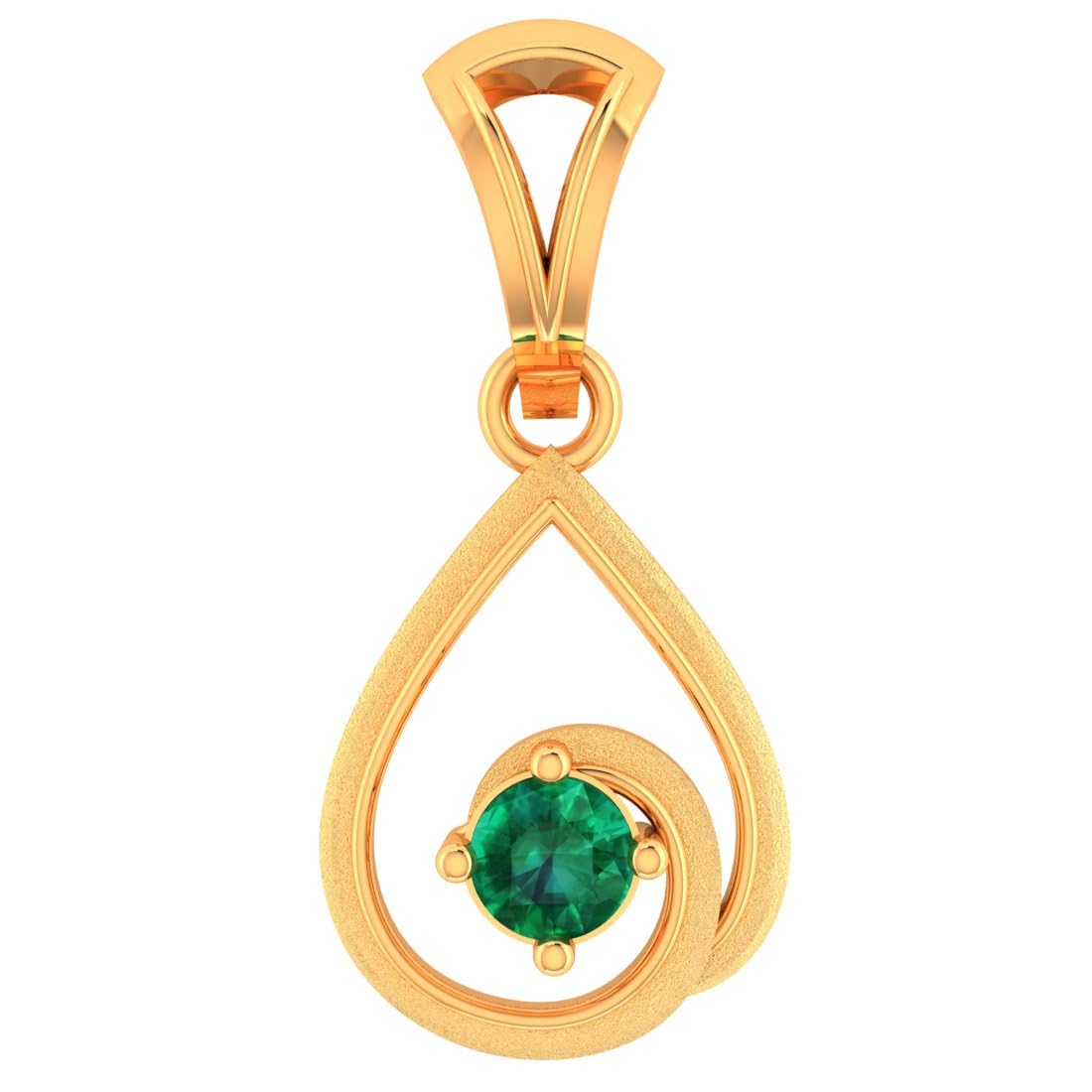 BIS Hallmark 9KT (375) Gold Verdant Halo Pendant for Women & Girls (Without Chain) | Gift for Girls & Women | 0.45 Gram-image-5