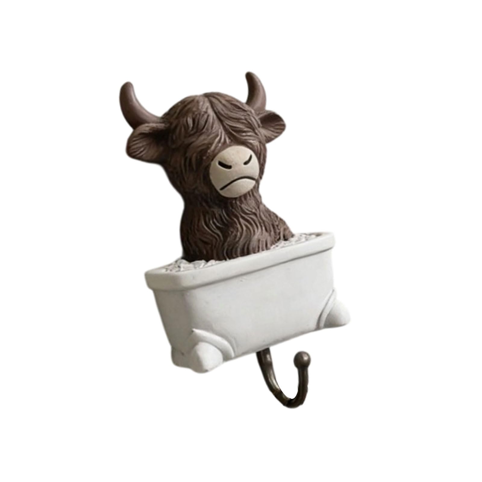 Msioytog B Decorative Resin Highlands Cow Hook Space Saving Athroom Organizers For Athroom Storage And Farm Themed Home Decors Odd Ath Accessories