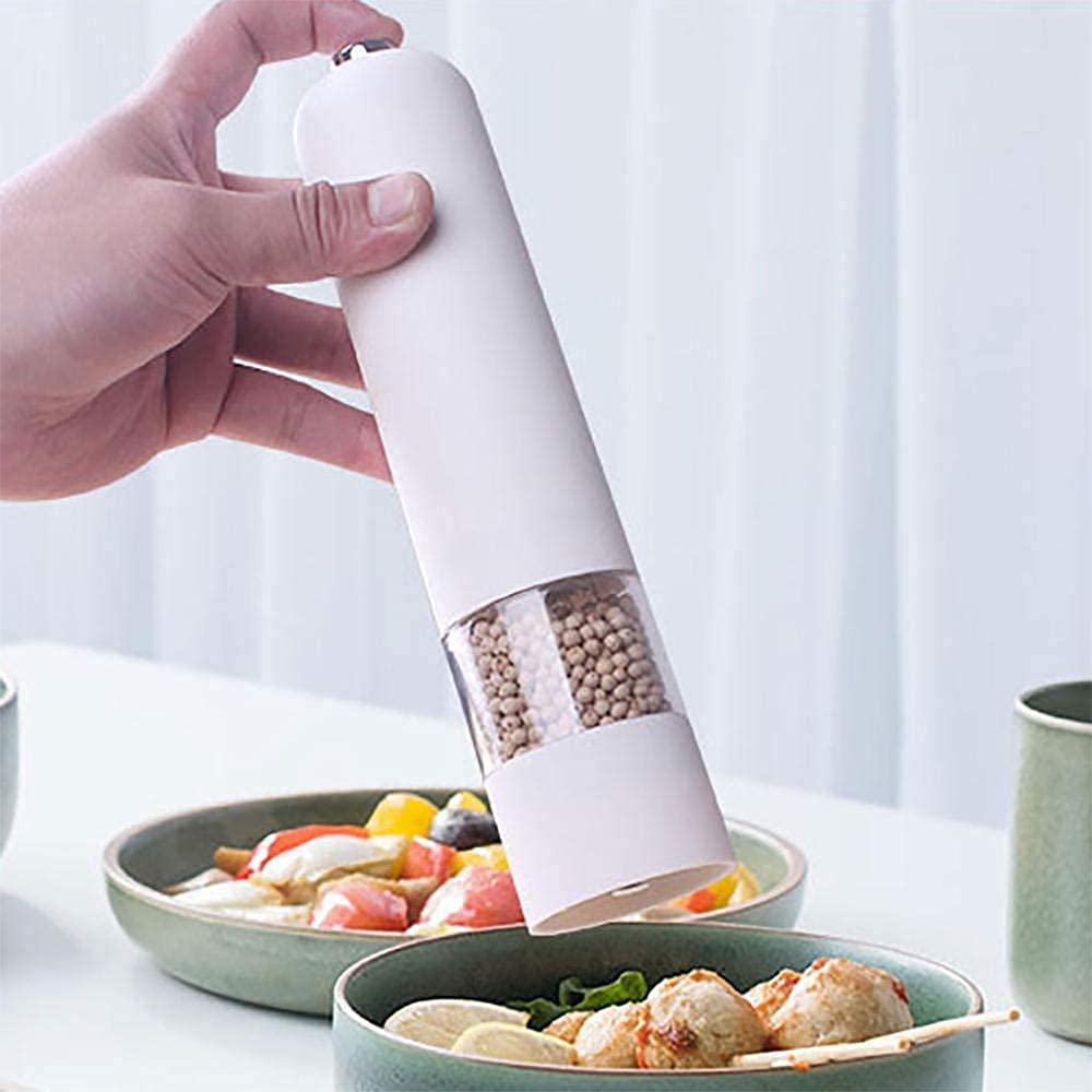 Macinapepe automatico elettrico Macina pepe nero macina pepe macina pepe e macinapepe utensili da cucina - R_White Salt Mill Pepper Mills