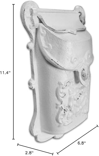 Miniatura 9 de NACH Nazlie Rustic Wall Mount Mailbox with Lock, Outside Mailboxes with Rust Protection, Lockable Metal Mailbox, Mail Holder, 6.8 x 2.8 x 11.4 in,