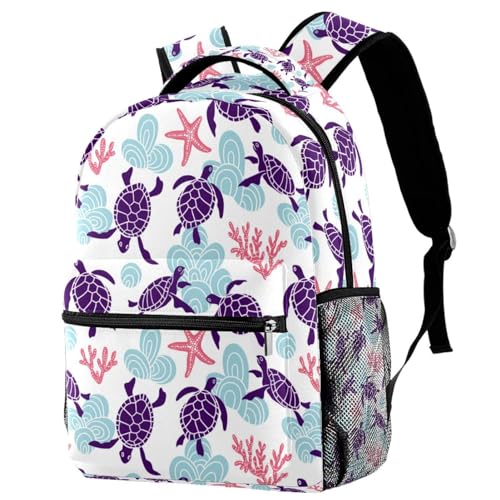 Sac à dos d'école anti-poids motif océan pour ranger grands cahiers A4
