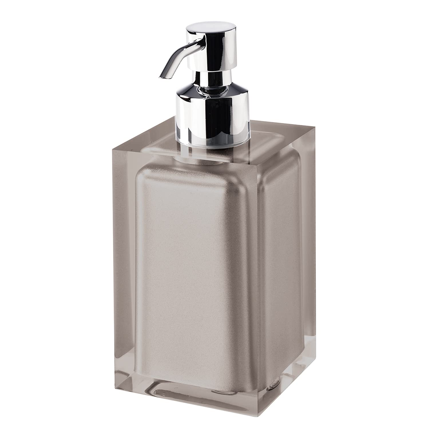 Gedy Grey (Tortora) Bathroom Soap Dispenser, Resin, 16.2 X 7 X 7 Cm