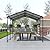 Metal Carport 10 x 15 FT, Heavy Duty with Galvanized Steel Roof & Frame, Outdoor Metal Garage Canopy Storage Shed, Weatherproof Shelter for Car, Truck and Boat, Gray