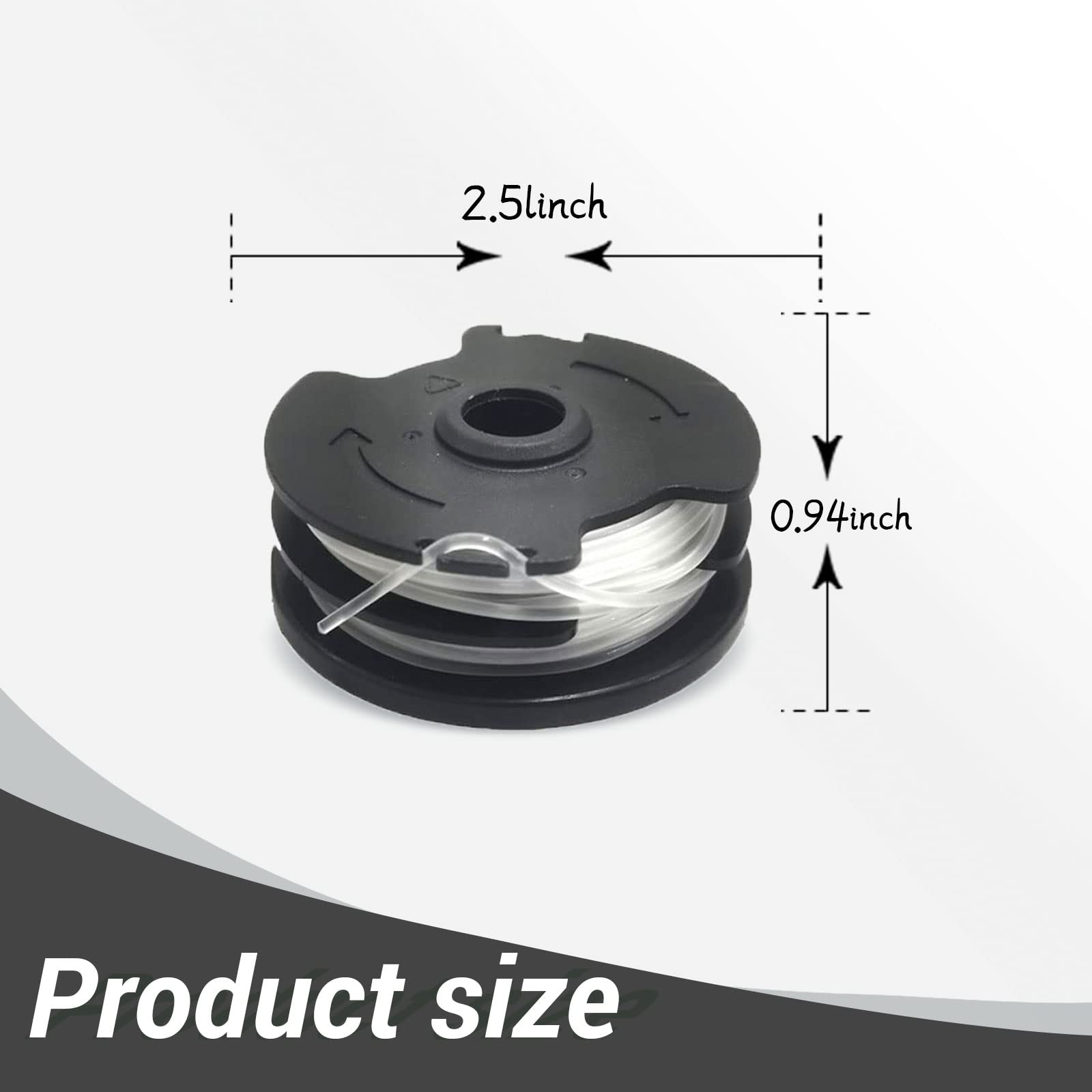 6 sztuk zapasowych szpulek żyłki do LIDL Parkside, nylonowe nici do podkaszarki LIDL Parkside PRTA 20-Li A1, B2, C3; PRT 550 A1, A3; PRT 300 A1-2 x 4 m 1,6 mm