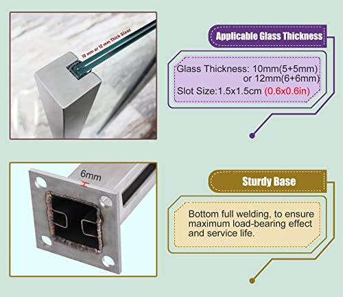 JYHHCYS Ringhiera Vetro scale interne esterni