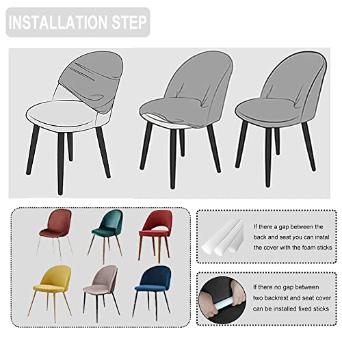 Andreannie Set Of 4 Ivory Stretch Jacquard Dining Chairs Cover Curved Back Dining Room Chair Slipcover Half Round Home Chair Cover Removable Seat Protector For Living Room Decor (Ivory, Set Of 4) #TOP3