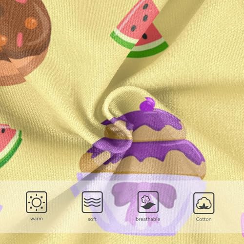 Girls' Underpants Kids Cotton Underwear Panties Briefs For Girl Age 2-8 Years Dessert Cake Doughnut Icecream3