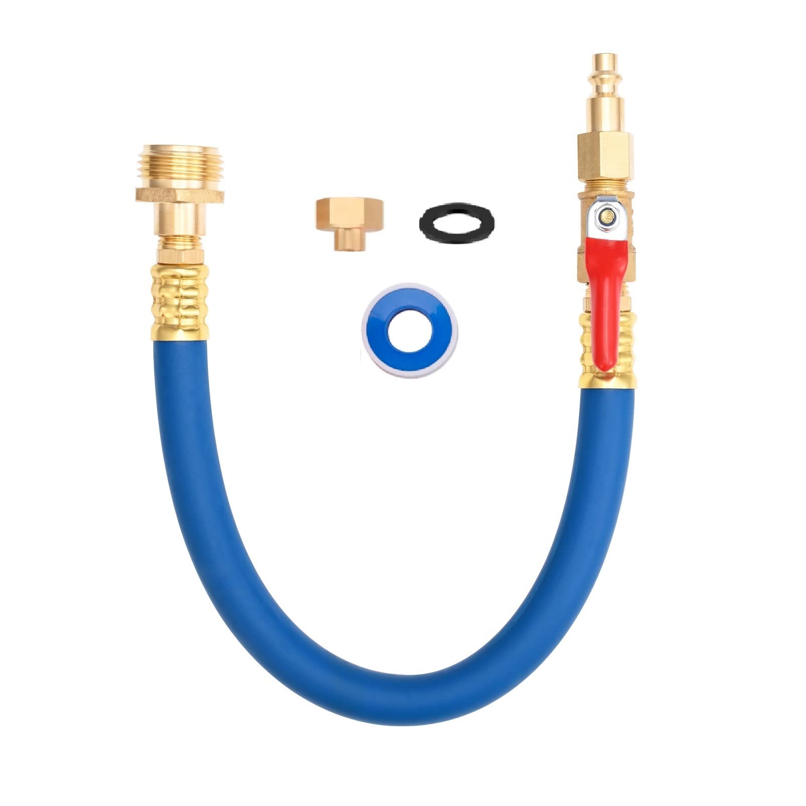 RV Winterizing kit RV blowout plug Sprinkler Blowout Adapter Air compressor Quick-Connect plug hose blowout adapter Water Blow Out Fitting Adapter with shut off valve