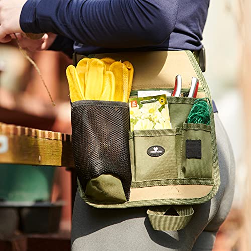 Case4Life - Handy Organizer Garden Tool Pouch - Unisex Utility Tool Belt Apron For Gardening, Plumbing, Florists, Woodwork, Diy - With Multiple Pockets For Hand Tools & Adjustable Waist Belt #TOP1