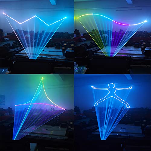 Image of JUNMAN 3W RGB Full Color Animation Stage Effect Light DJ Disco Stage Lights | Stage Beam Lights for Party Wedding Event Lighting Show