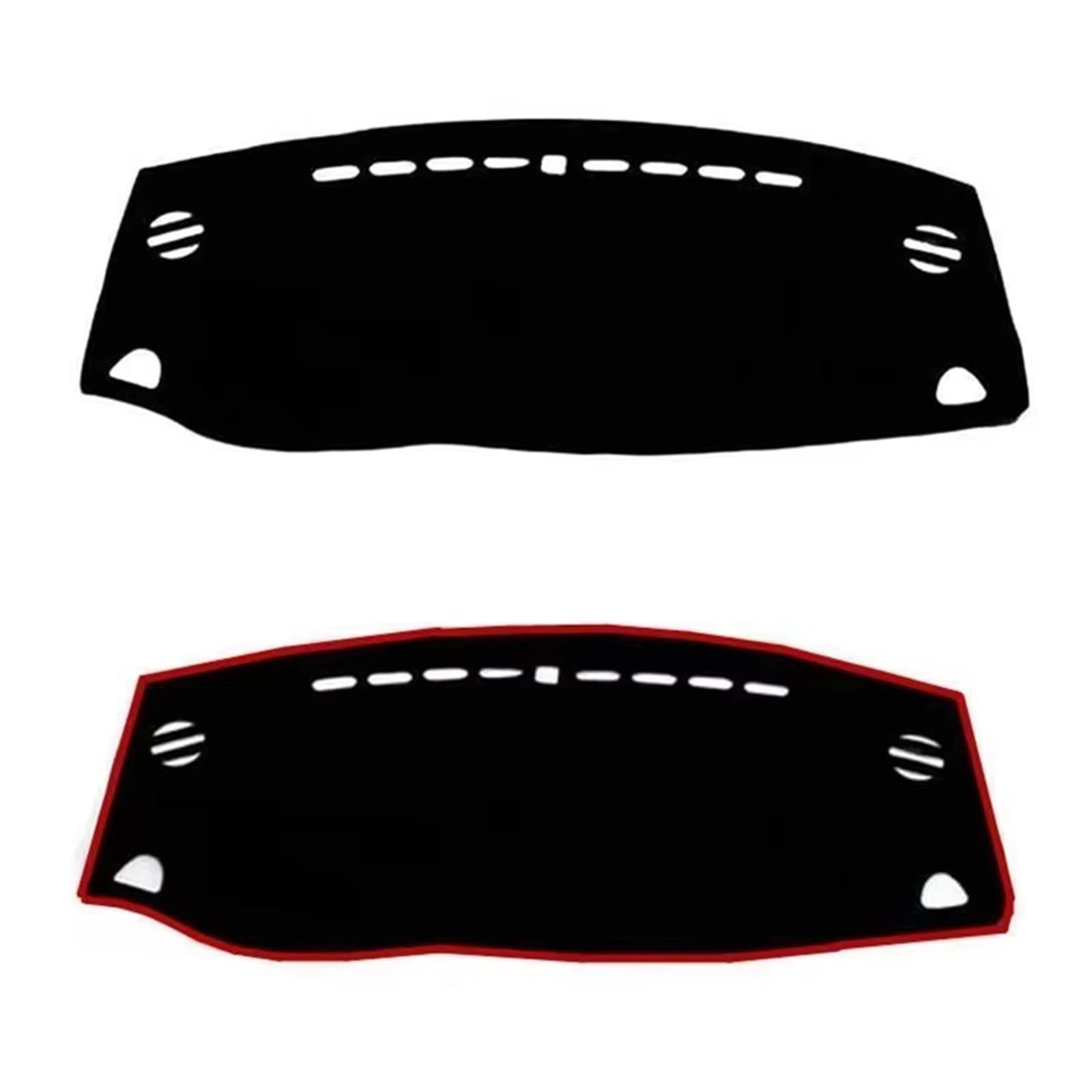 Dashboard Matte Für KIA Für Carens RP 2013-2019 Zubehör Dashboard Abdeckung Matte Pad Innen Instrument Sonnenschirm Teppich Center Konsole Armaturenbrett Matte(Black(Red Edge) RHD)