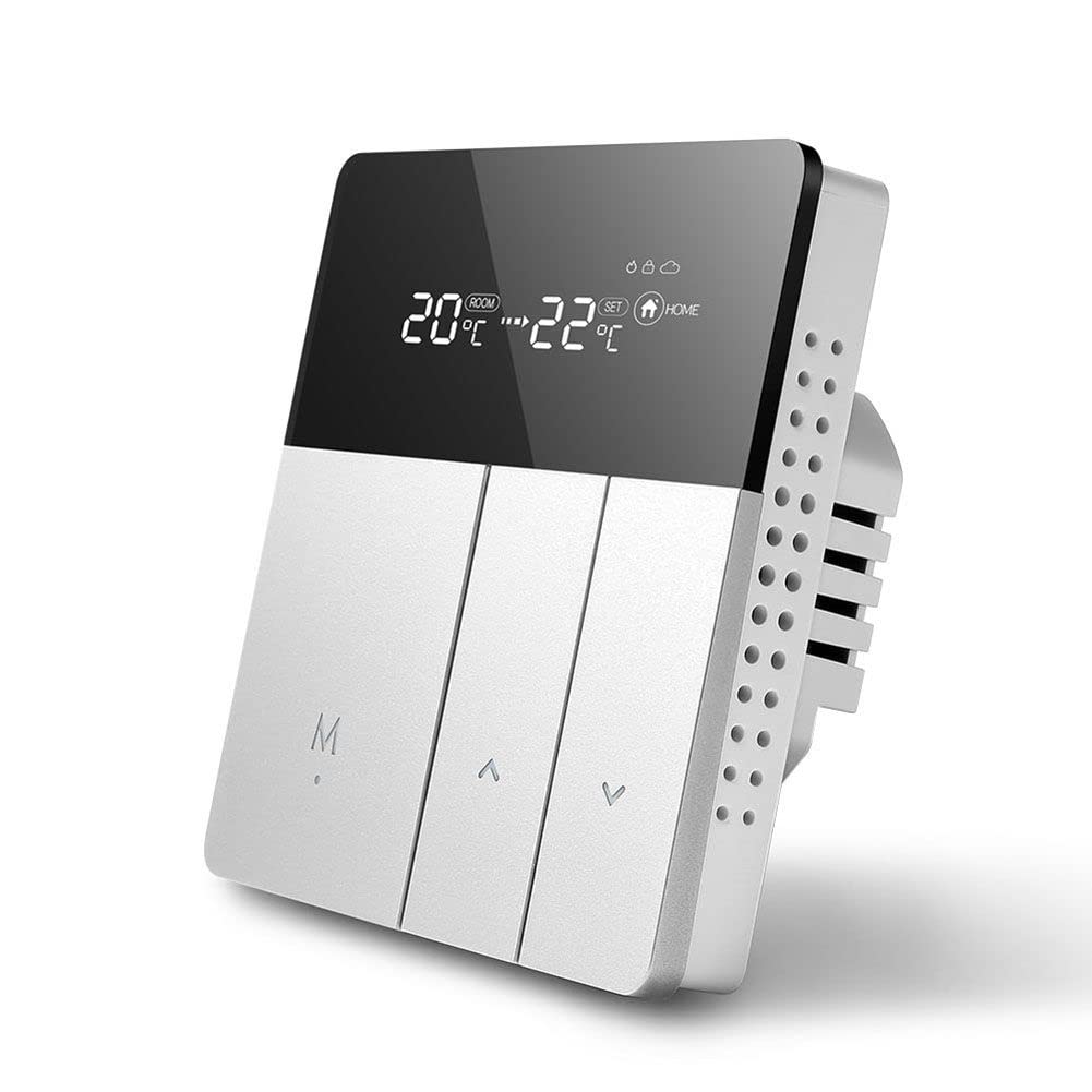 WiFi Termostato Smart per Caldaia, Tuya Zigbee Wifi Termostato Smart Room Termostato, Per Riscaldamento a Pavimento Dell'acqua Compatibile Alexa Google, Settimanale Programmabile 3A I8HGE