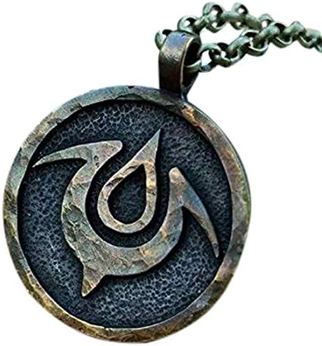 Collar de Baldur Jewelry con el Emblema de la Llama, en Plata o Latón | Diije del Emblema de la Llama disponible en plata esterlina 925 o latón, cada uno con cadena de 22 pulgadas a juego