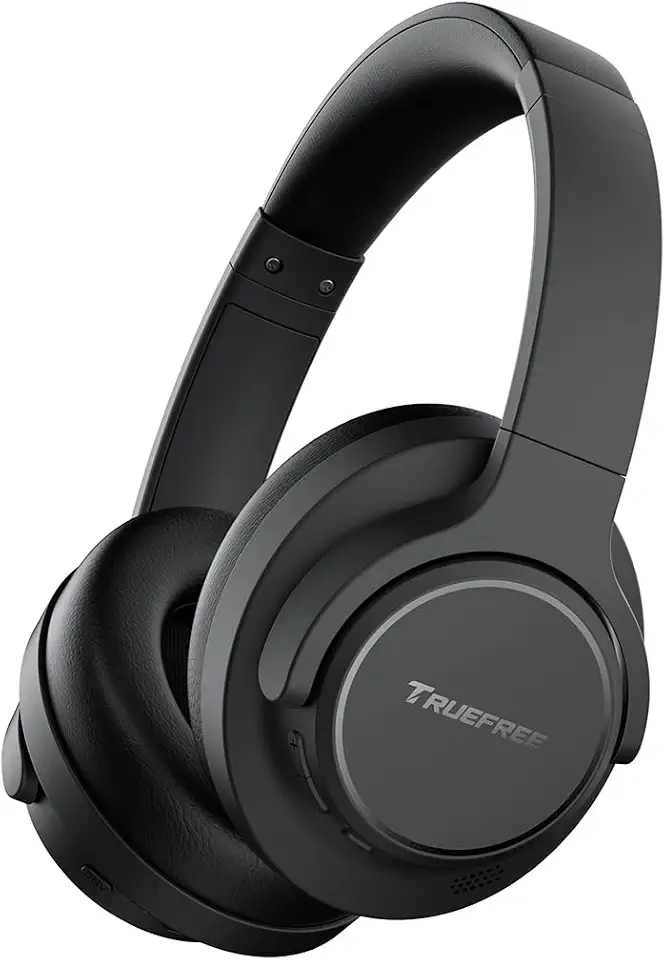 TRUEFREE Over Ear Wireless Headphones, Bluetooth 6.0 Hybrid Active Noise Cancelling Headphones, 125H Playtime, 40mm Driver, Deep Bass, Transparency Mode, Multipoint Connection & App Customize EQ