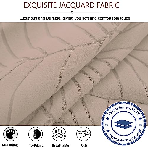 SHENGYIJING Dining Chairs Covers Set of 2/4/6,Style Shell Dining Chair Mid Century Modern Chair Sipcover,Upholstered Dining Accent Side Chair Covers (Khaki1,4 Pieces) - Image 2