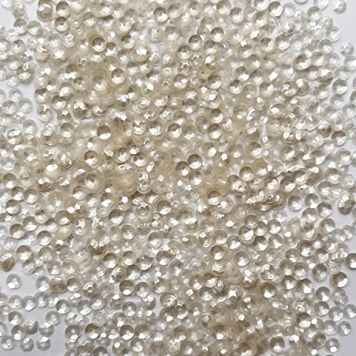 4mm Cup Sequins Ivory Cream Transparent Satin Matte Duo Reversible Made in USA